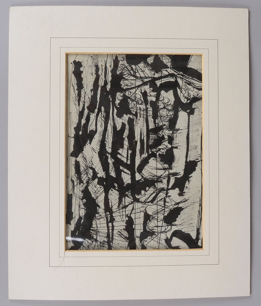 Kluth, Karl, 'Abstraktion', Tusche-Federzeichung, monogr./dat. '1963', gest.