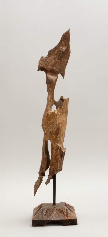Stemme, Janina, 'Arganstele', Arganholz, Figur auf Holzsockel; Höhe 63 cm