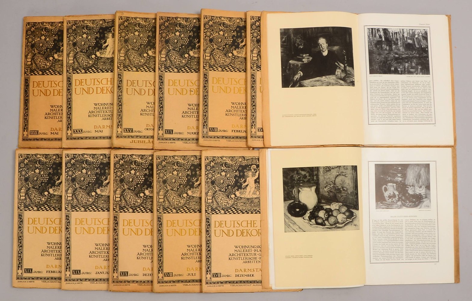 Zeitschriftensammlung, 'Deutsche Kunst und Dekoration', 13 Hefte (aus Jg. 1914 bis 1931)