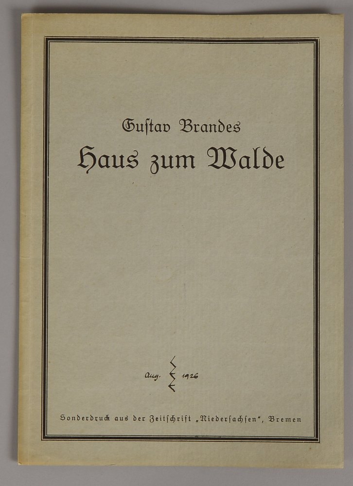 Sammler-Bremensie: Brandes, Gustav, 'Haus zum Walde', Sonderdruck für Chr. Roselius