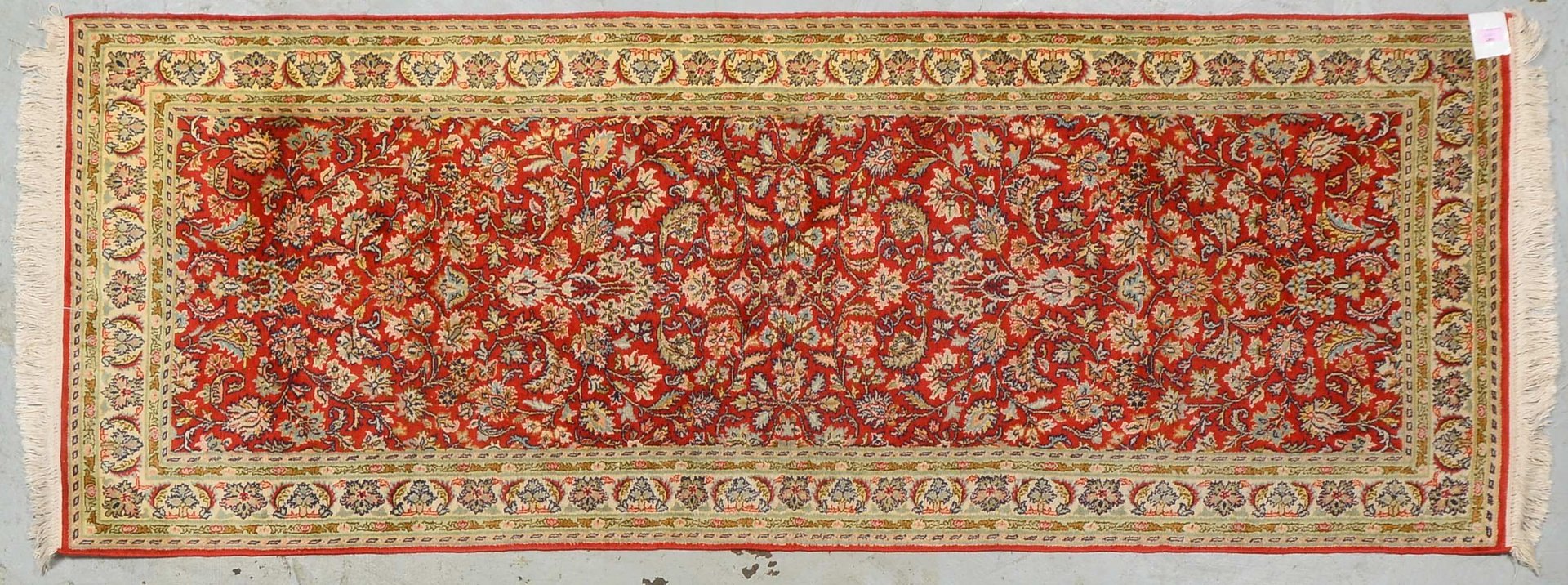 Kaschmir-Seidengalerie (Indien), mittelf. bis feine Kn., gleichm. Flor - guter Zust.