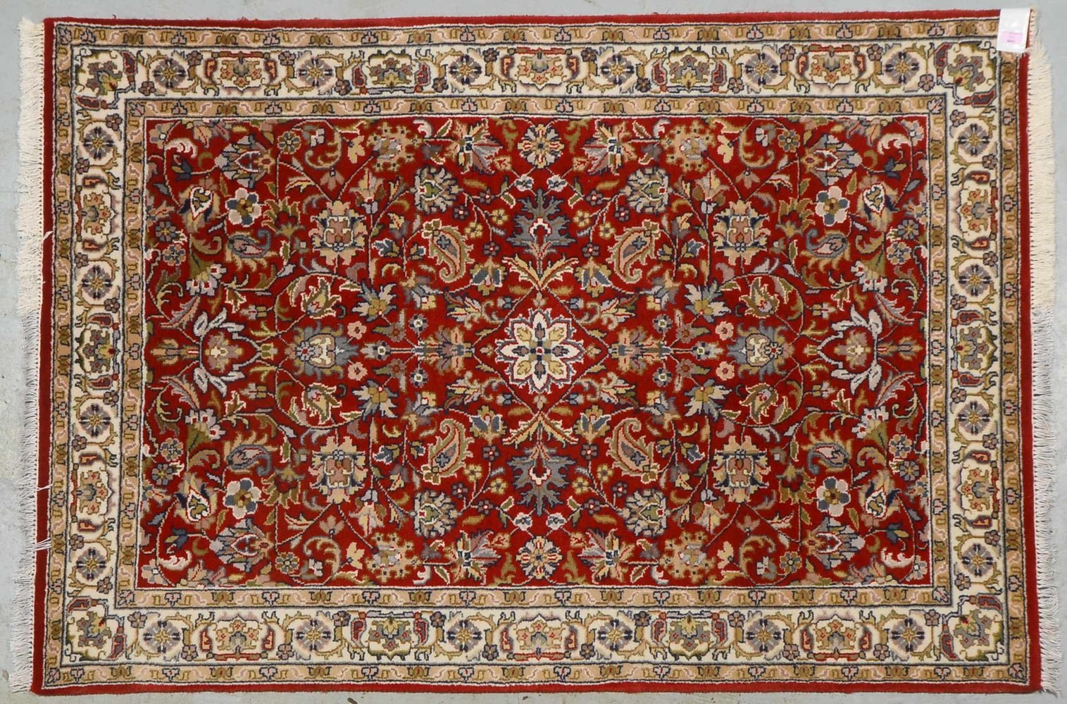 Indo-Orientbrücke, feste Kn., hochflorig - Flor in gutem Zust., Maße 179 x 122 cm