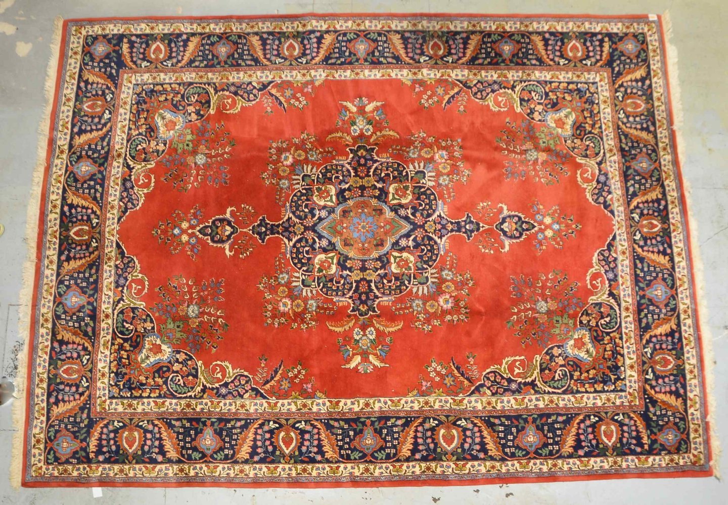Orientteppich (wohl Indo-Sarough), sehr feste Kn., sehr dichter hoher Flor - guter Zust.