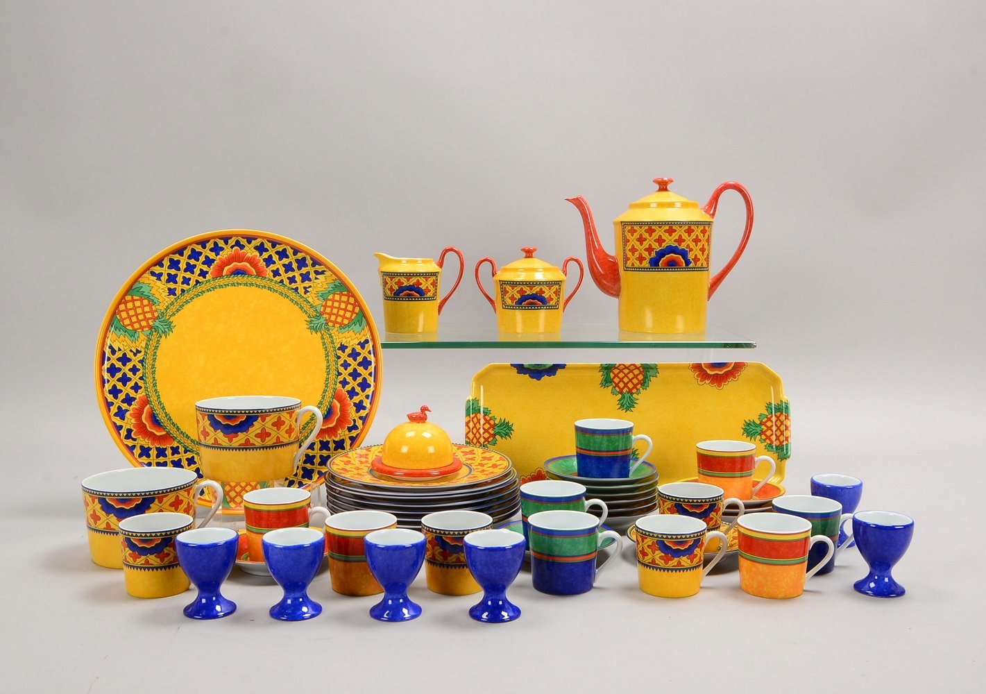 Limoges (Frankr.), umfangr. Kaffeeservice, 'Grenada'/'Terra Nova', Entw. Laure Japy