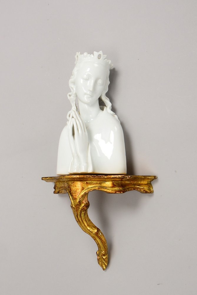 Wien Augarten, Weißporz.-Figur, 'Betende Madonna', Entw. Ida Schwetz-Lehmann, gem.