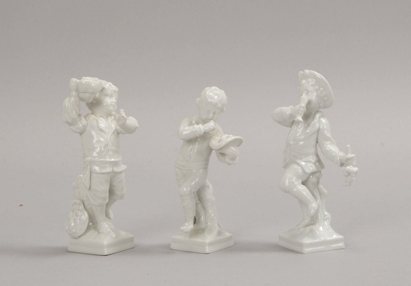 KPM Berlin, 3x Zodiac-Figuren, Weißporz.: 'Libra', 'Scorpio', und 'Gemini'