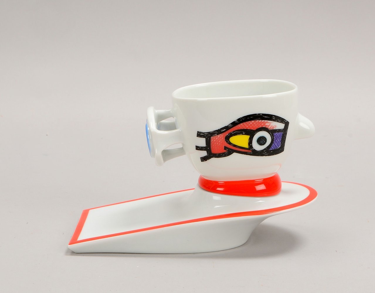 Rosenthal, 2 'Otmar Alt'-Sammeltassen: 'Künstlertasse Nr. 1'/Espresso-'Sammeltasse Nr. 7'