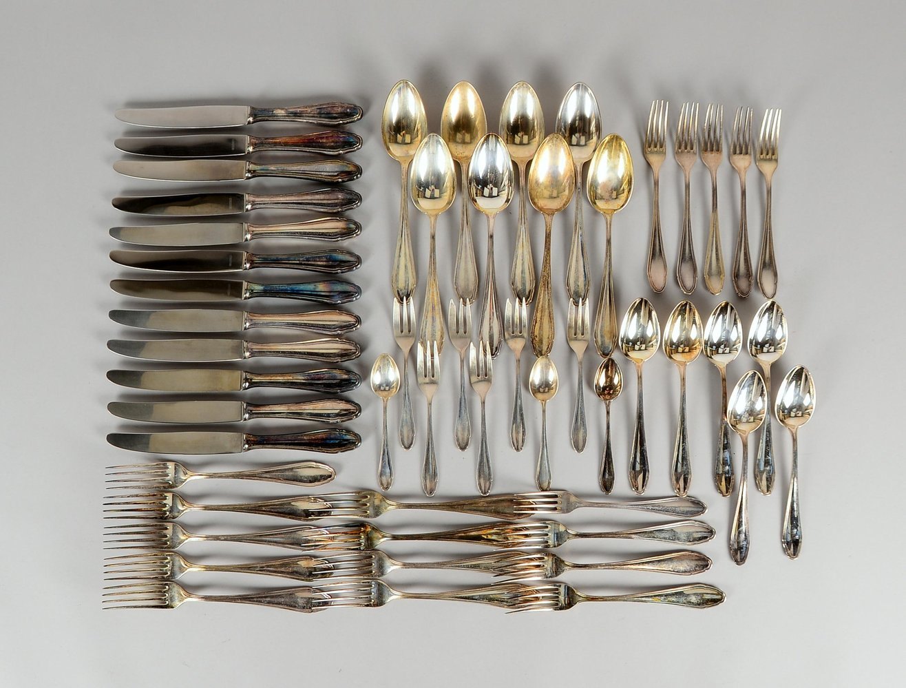 Koch & Bergfeld, Tafelbesteck, 800 Silber (teils punziert 'Wempe'), div. Bestecksätze