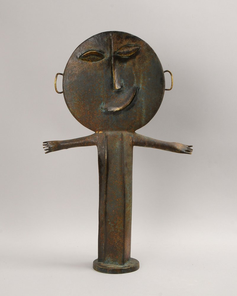 Ripolles, J.G., Bronze-/Metallskulptur, 'Stilis. Figur', Aufl.. '1/10' und E.A., sign.; Höhe 59 cm