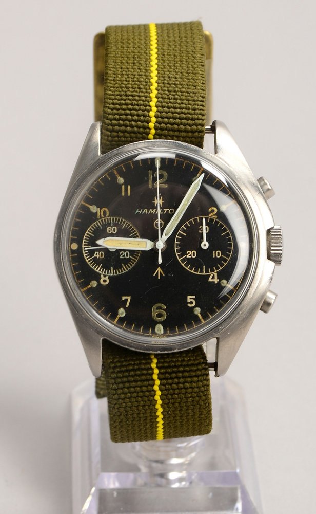 Histor. Fliegeruhr/Chronogr., Hamilton - für Royal Air Force, Handaufz., Cal. '7733'