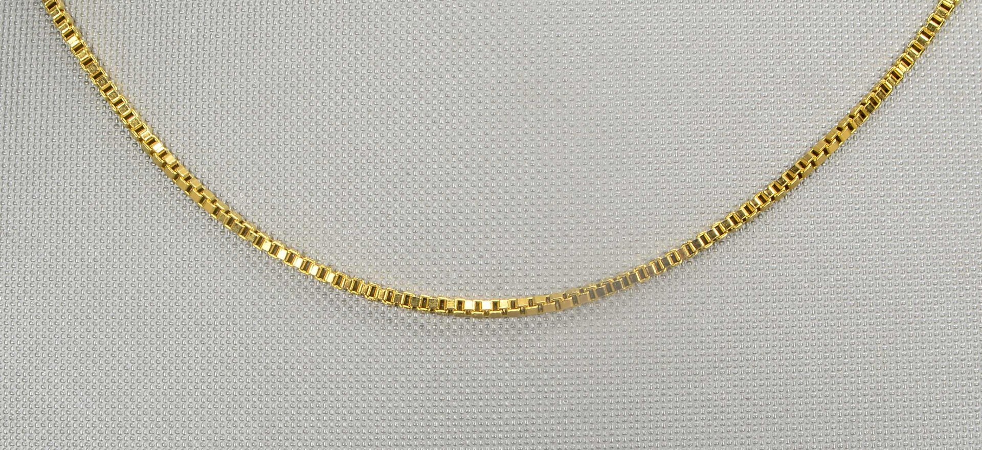 Veneziakette, 585 GG (gest.), Vierkant-Ausf., Federringschließe; Länge 60 cm, Gew. 9,20 g