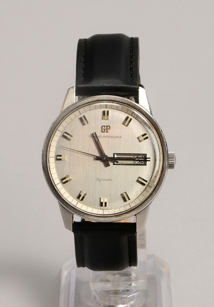 HAU Girard Perregaux 'Gyromatic', Edelstahl-Geh., Ziffernbl. mit Strichind., Dat./Wochent.