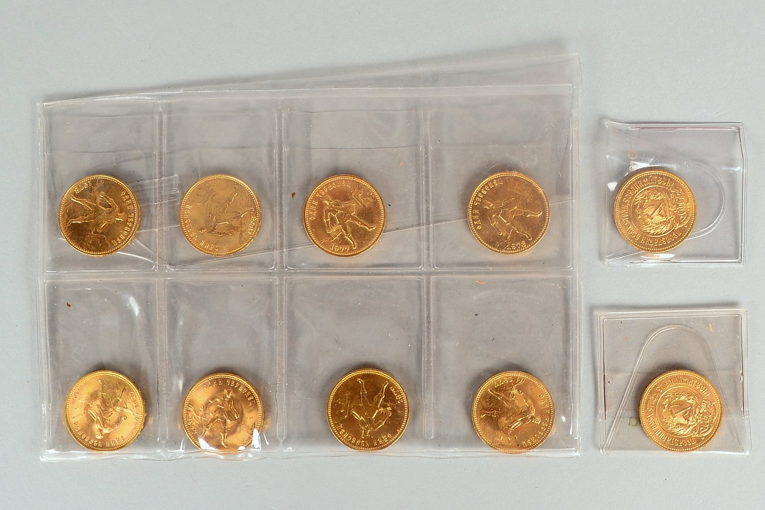 10 Goldmünzen (Russland), '10 Rubel - Tscherwonez', 900 Feingold, versch. Jg.