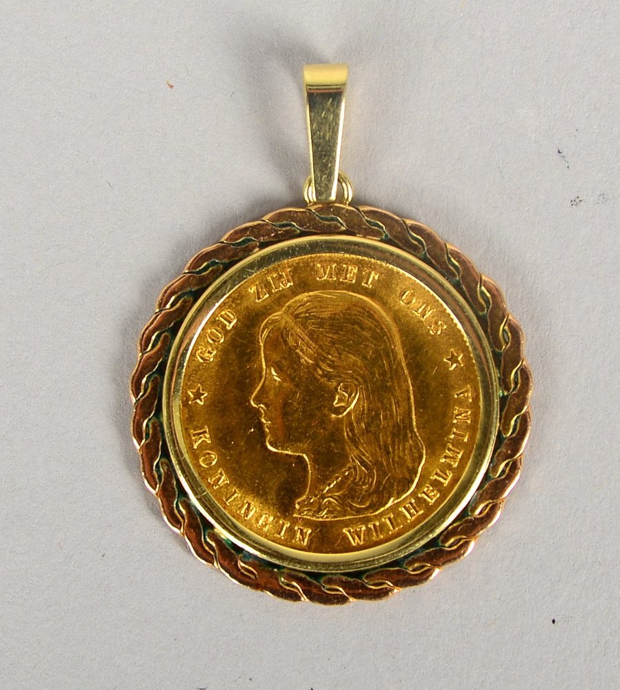 Goldmünze (NL), '10 Gulden - Königin Wilh., 1897', 900/1.000 Feingold, Gew. 6,73 g
