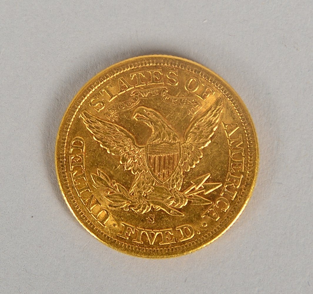 Goldmünze (USA), '5 US-Dollar - Liberty-Kopf', 900/1.000 Feingold; Gew. 8,35 g