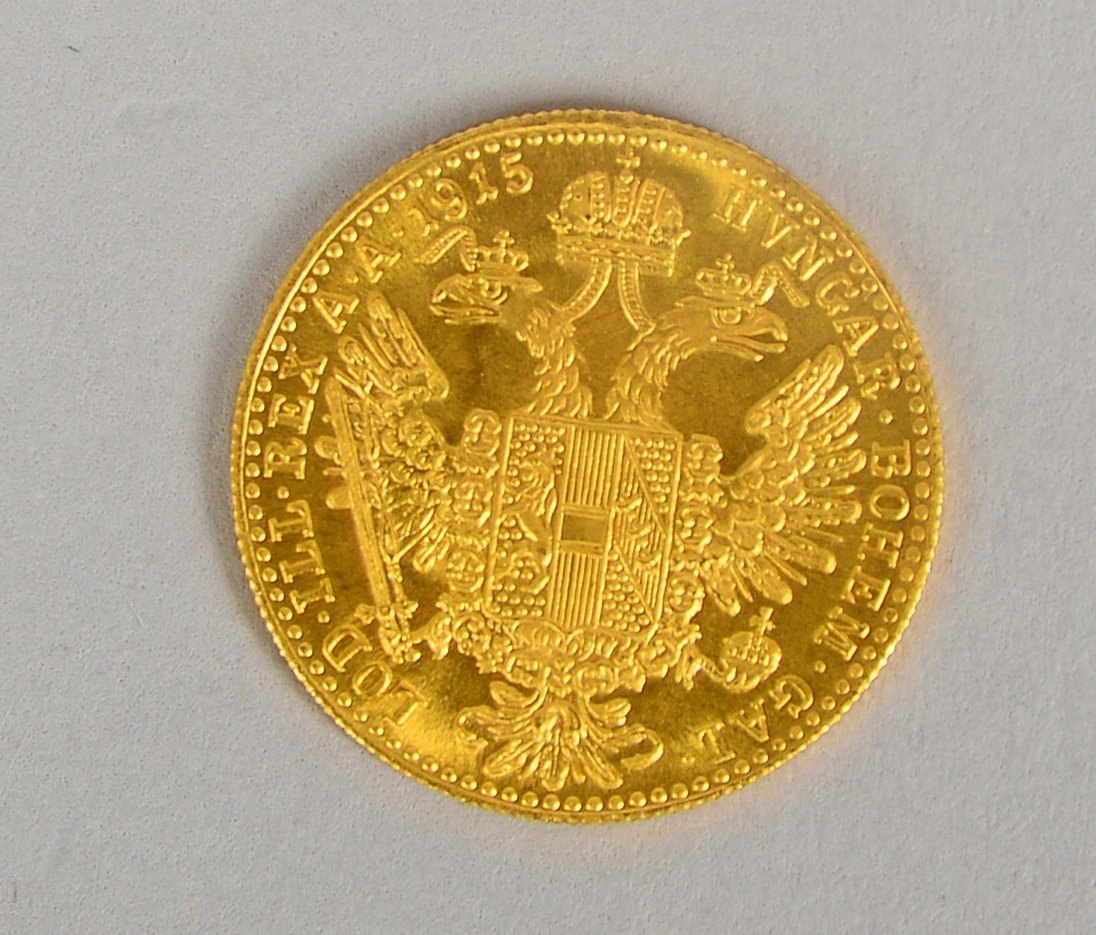 Goldmünze (Österr.), '1 Dukat - Kaiser Franz Jos., 1915', 986/1.000 Feingold; Gew. 3,48 g