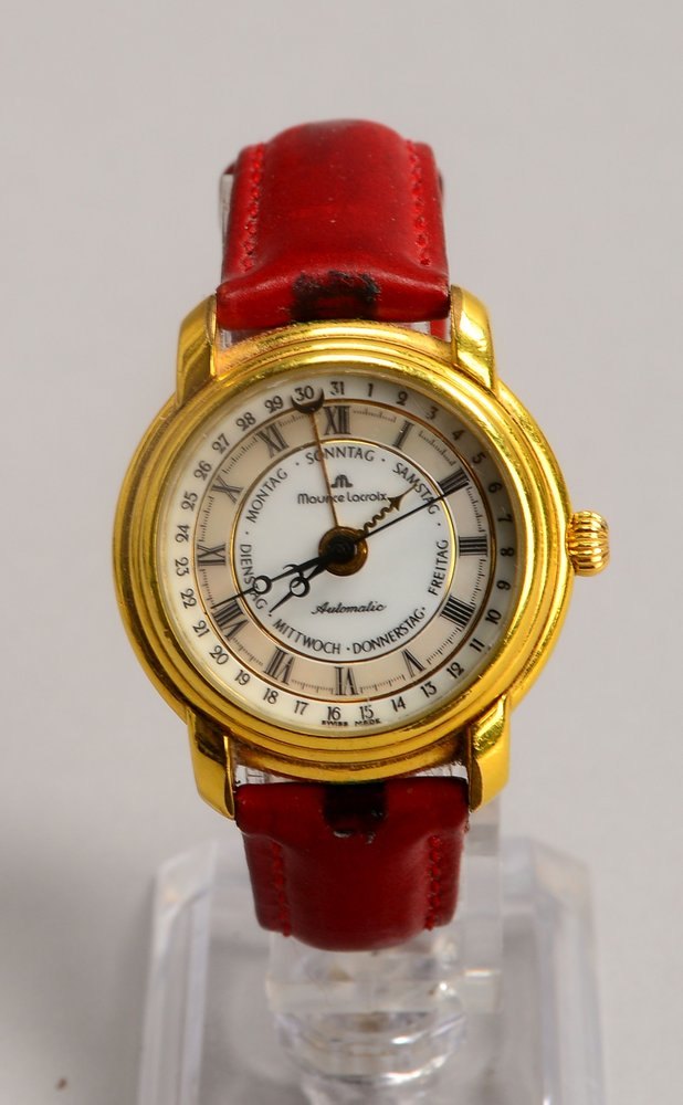 DAU Maurice Lacroix 'Masterpiece', Ref. '27388', Edelstahl-Geh./Glasboden, zentr. Sek.