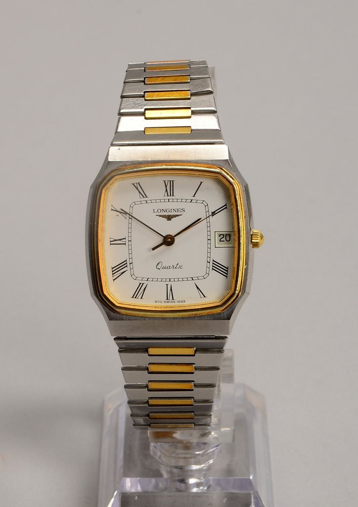 HAU Longines, Quarz, Stahl-Gehäuse/Armb., Ziffernbl. mit Dat. - läuft nicht an!