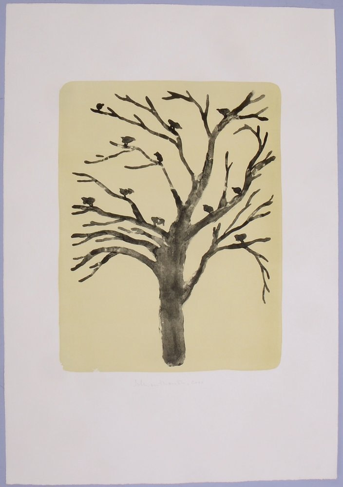 Schwontkowski, N., 'Vögel im Baum', Lithogr. (aus Griffelkunst-Slg.), bleigsign./dat.
