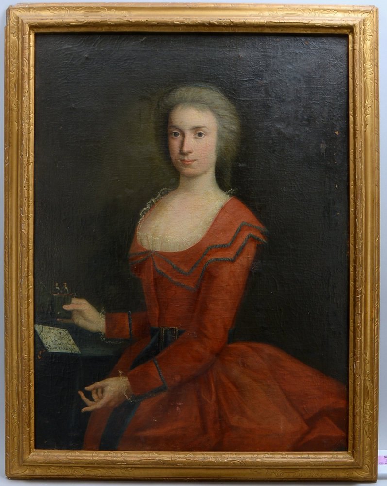 Adelsportrait, 'Donna Giuditta Guaita Odescalchi Como', Öl/Lw, unsign., verso ital. bez.
