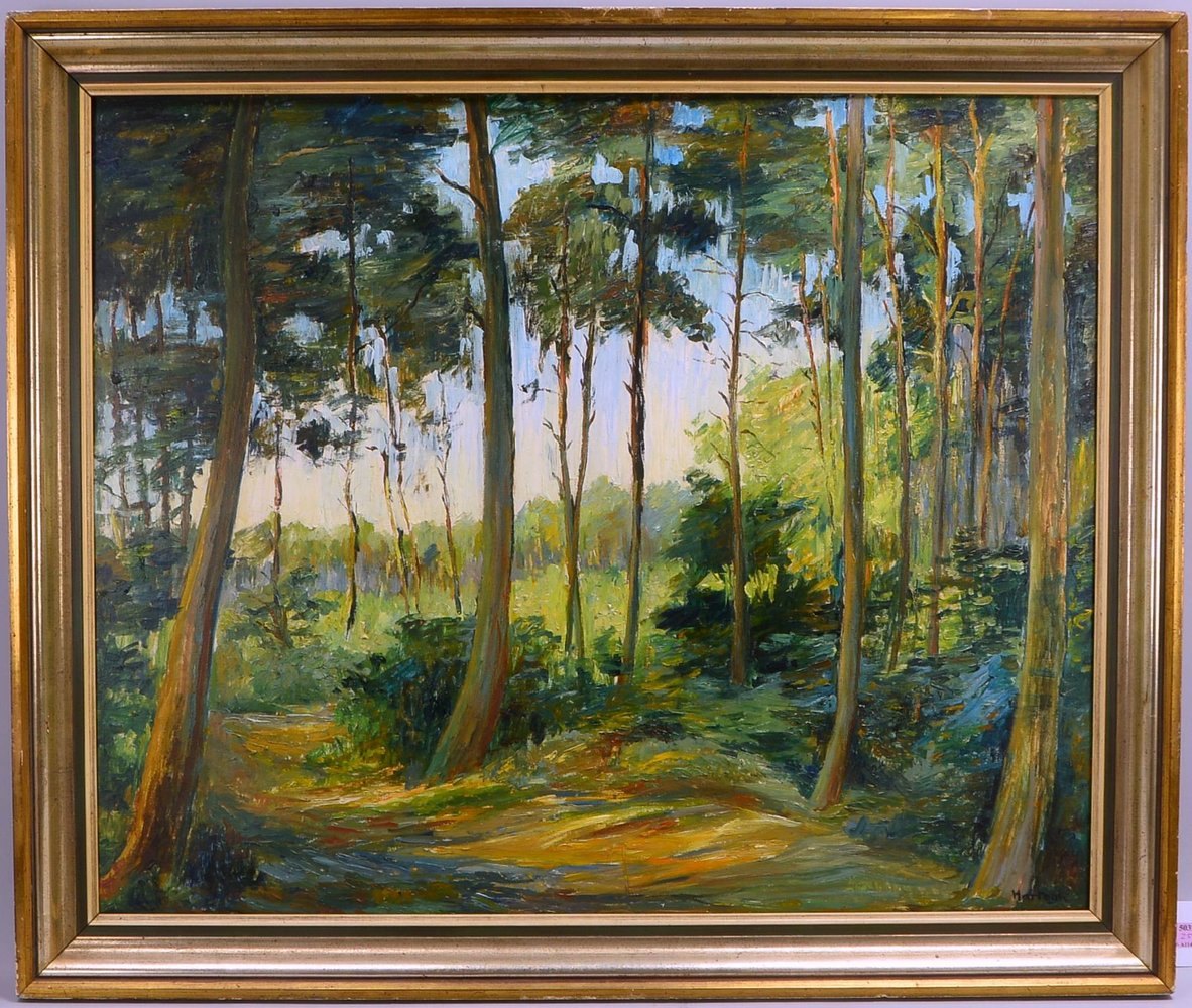 Hartogh, Rudolf Franz, 'Waldweg', Öl auf Hartfaser/ger., unten rechts sign.
