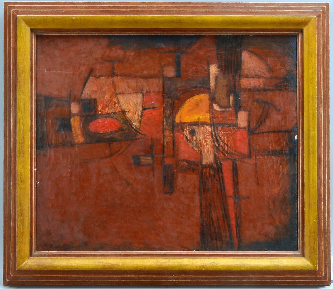 Munnik, Henk, 'Abstrakte Komposition', Öl/Lw, unten li. sign.; Rahmenmaße 64 x 74 cm