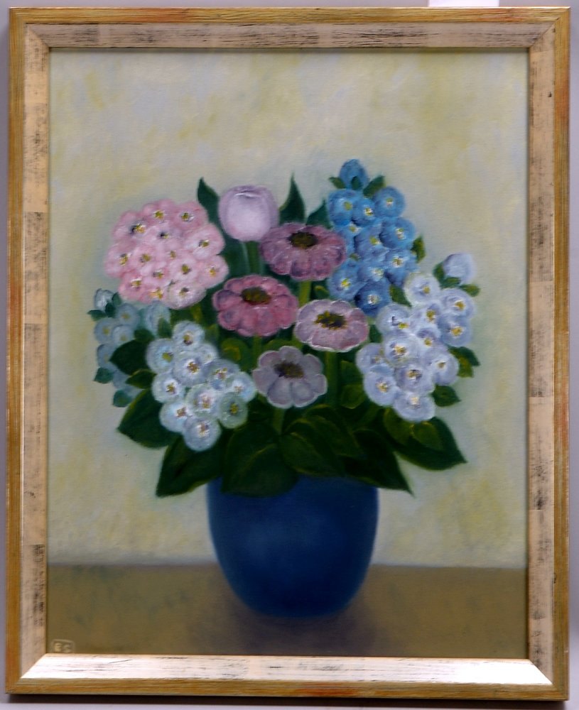 Schweitzer, Edith, 'Topfblumen', Öl/Lw, unten links monogr.; Bildmaße 50 x 40 cm