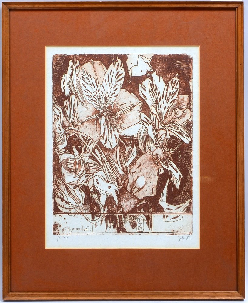 Janssen, Horst, 'Nigromontanus', Farbrad., monogr./dat. (19)'81', hinter Glas