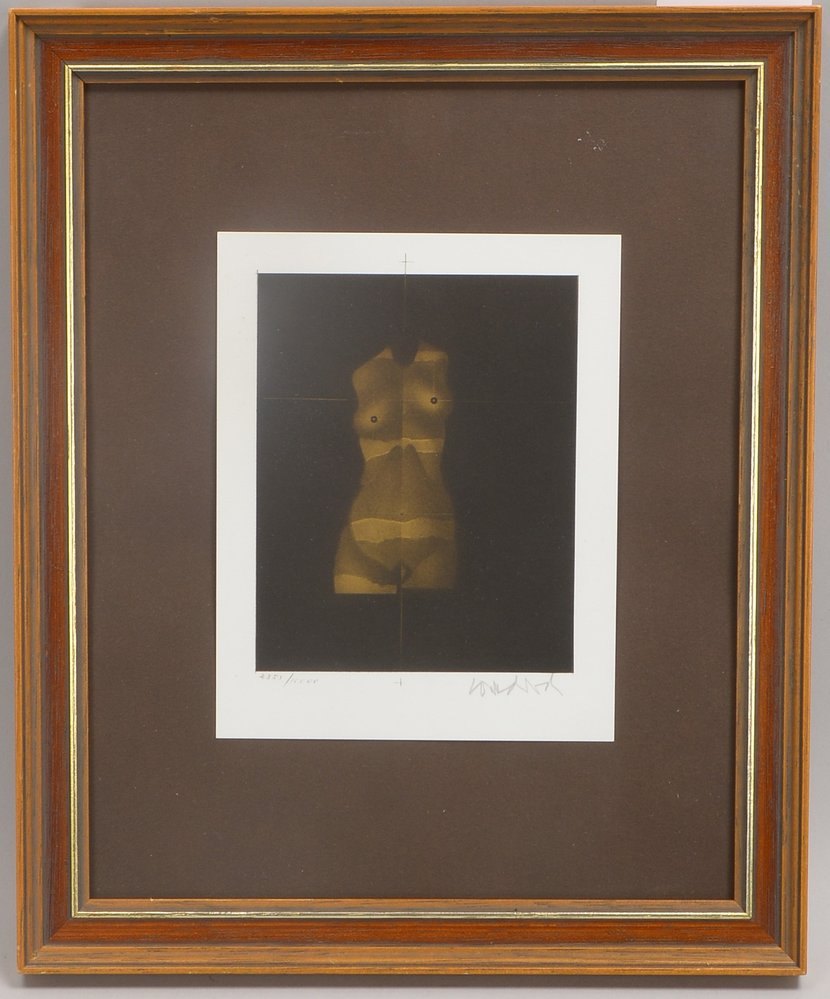 Wunderlich, Paul, 'Weibl. Torso', Farblithografie, numm./sign., gerahmt
