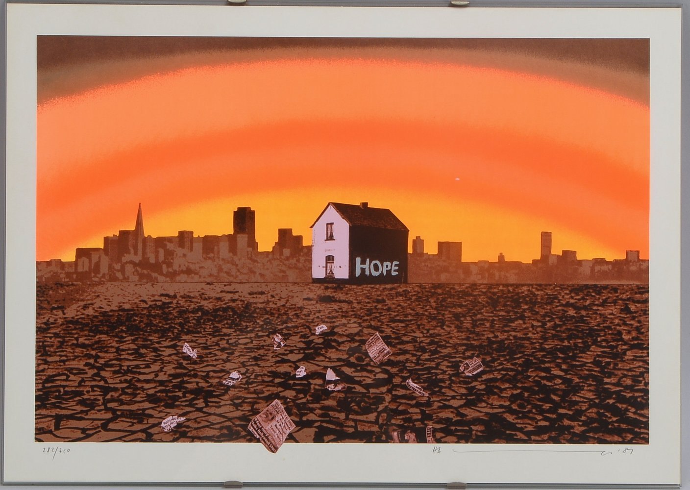 Schult, HA, 'Hope', Farbserigrafie, Aufl. '282/750', sign./dat. (19)'89'; Blattmaße 30 x 42 cm