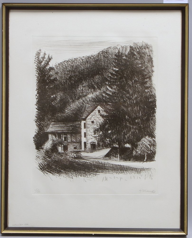 Marcks, Gerhard, 'Lohmühle', Lithografie, Aufl. '16/60', sign., hinter Glas
