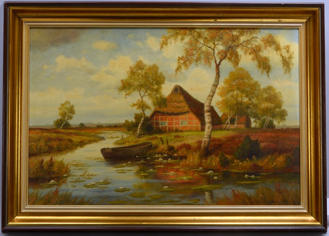 Fokken, Jan, 'Worpsweder Bauernkate', Öl auf Platte/ger., unten rechts signiert