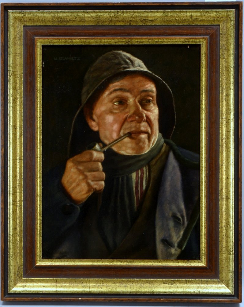 Gdanietz, Wilhelm, 'Portrait eines Fischers', Öl auf Malkarton/ger., signiert