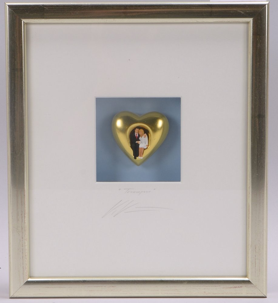Kühn, Volker, 'Traumpaar', 3D-Objektkasten, sign./bet.; Maße 26 x 26 cm