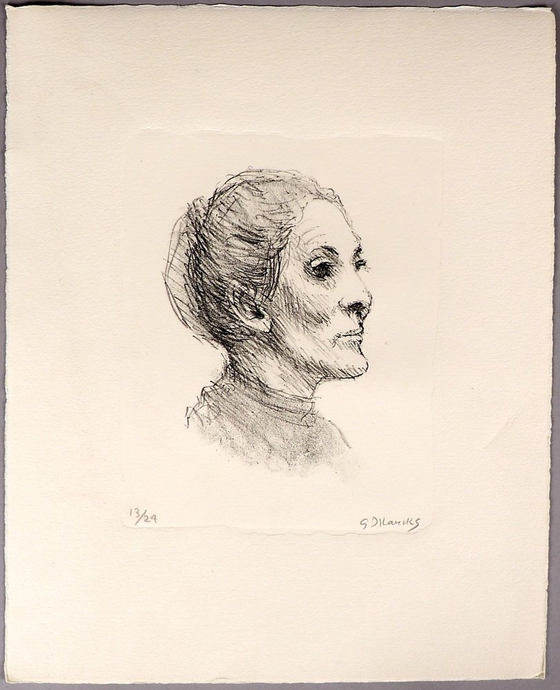 Marcks, Gerhard, 'Profil P.M.', Lithografie, handsign., dat. '1972', in gutem Zustand