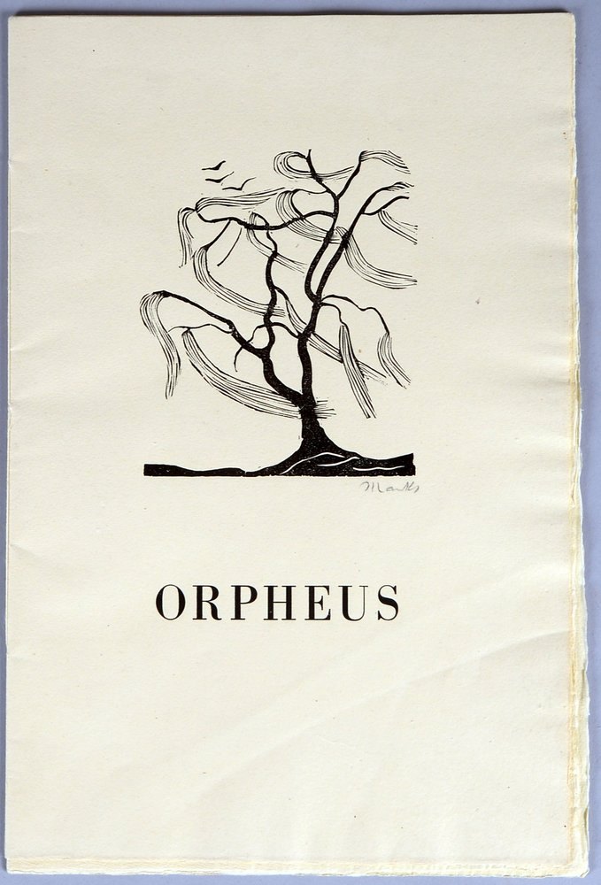 Marcks, Gerhard, 'Orpheus - Weidenbaum', Holzschnitt, handsign./dat. '1948'