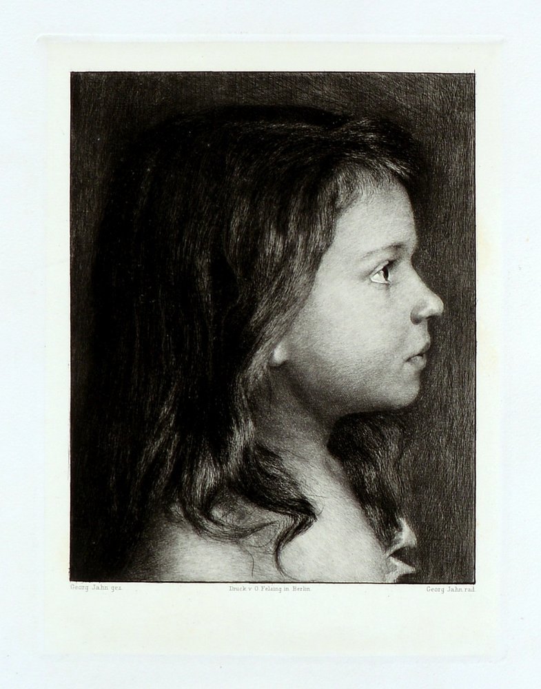 Jahn, Georg, Radierung (um 1900), am unteren Blattrand typografisch bez. - guter Zust.