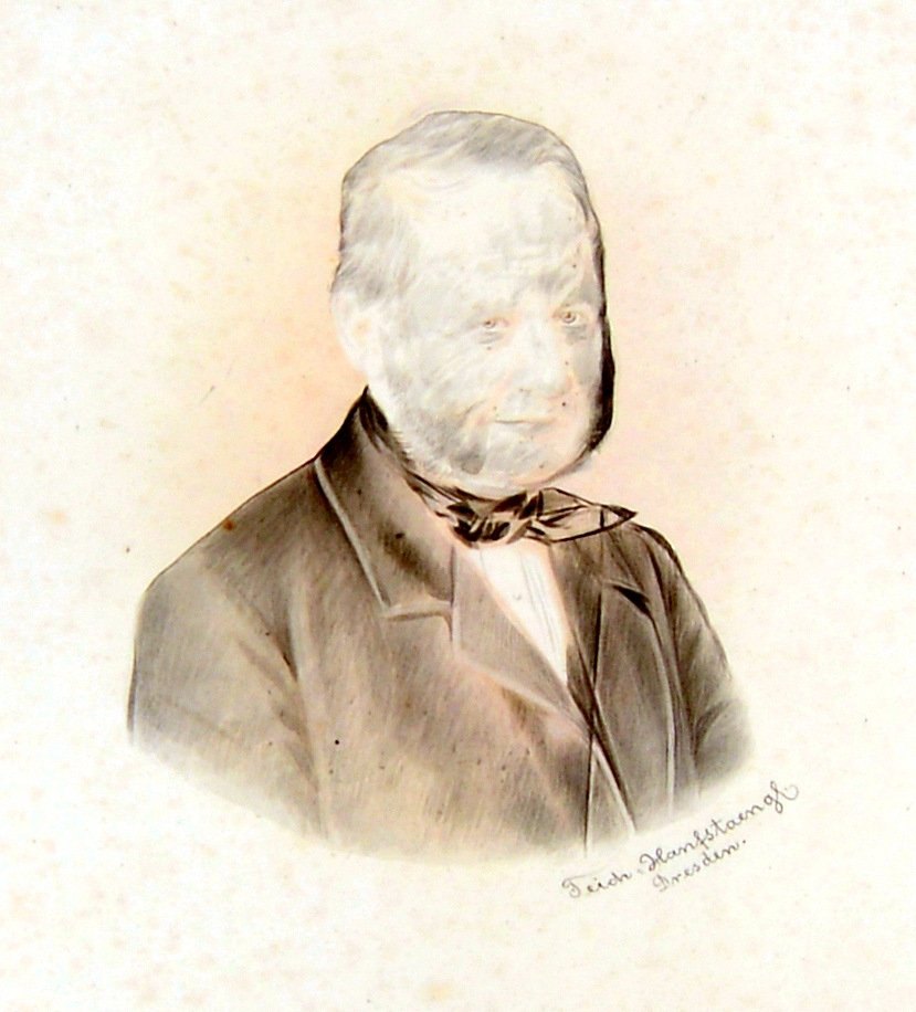 Hanfstaengl, Franz, Lithografie/wohl auf Karton montiert (Titel/Jahr unbek.), handsign.