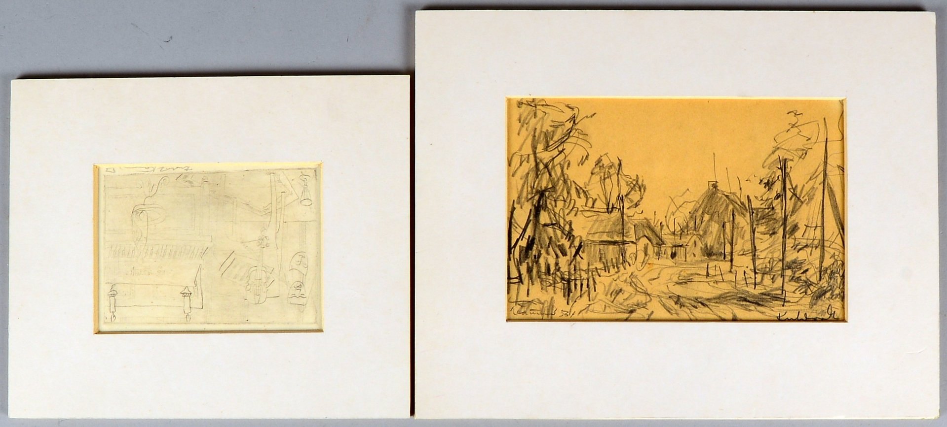 Kämmer, Rudolph, 2 Arbeiten, 'Neujahrsgrüße', handsign./dat. '1971', jew. gewidmet