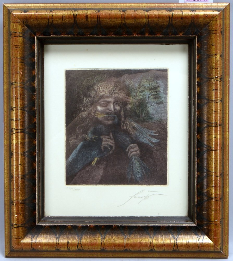 Fuchs, Ernst, 'Vogelfresser', Farbrad., Aufl. 3.000 Exempl., handsign./numm., dat. '1976'