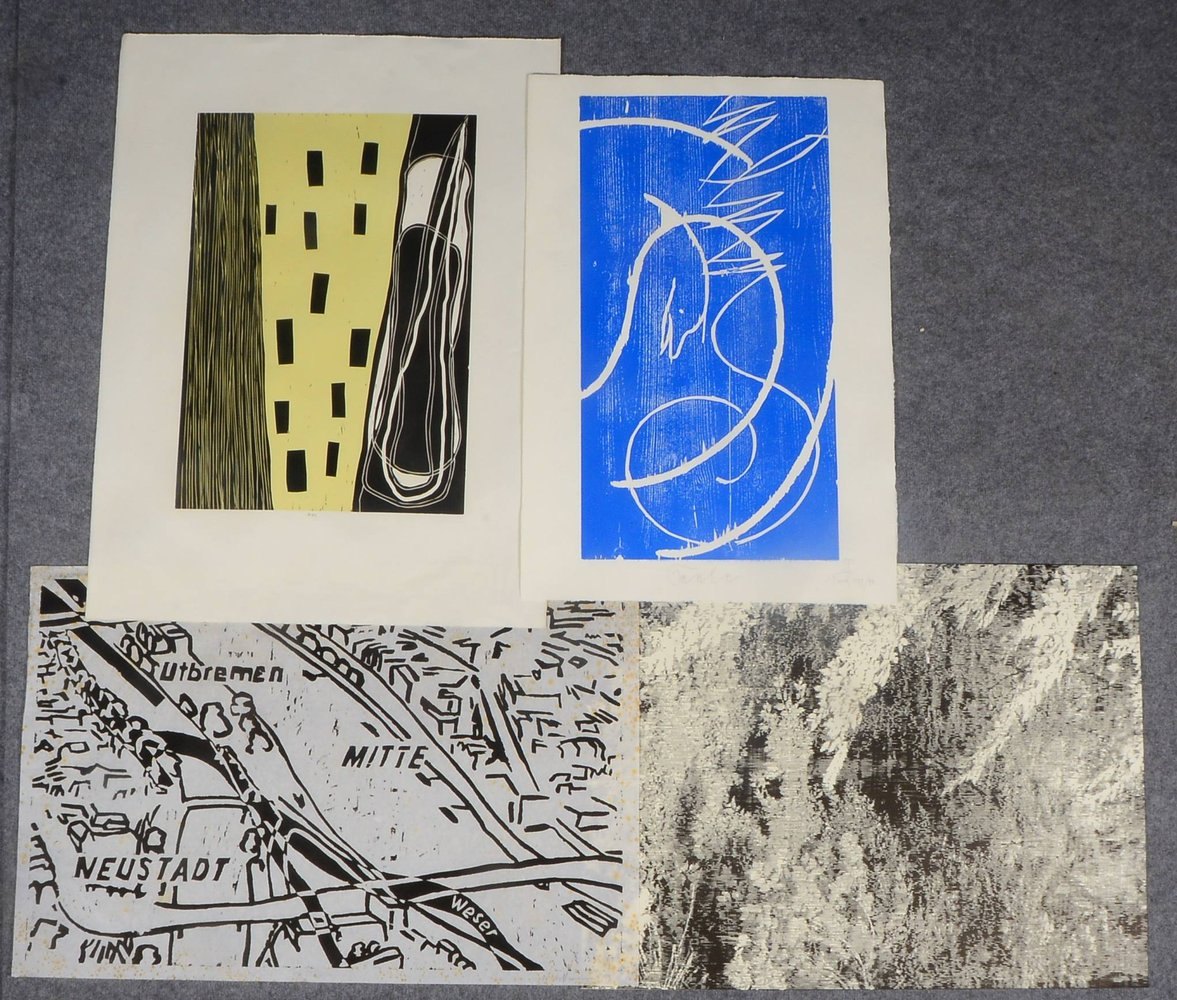 4 Grafiken (Griffelkunst-Slg.), (Farb-)Lithografien, versch. Künstler, bleisign./dat.
