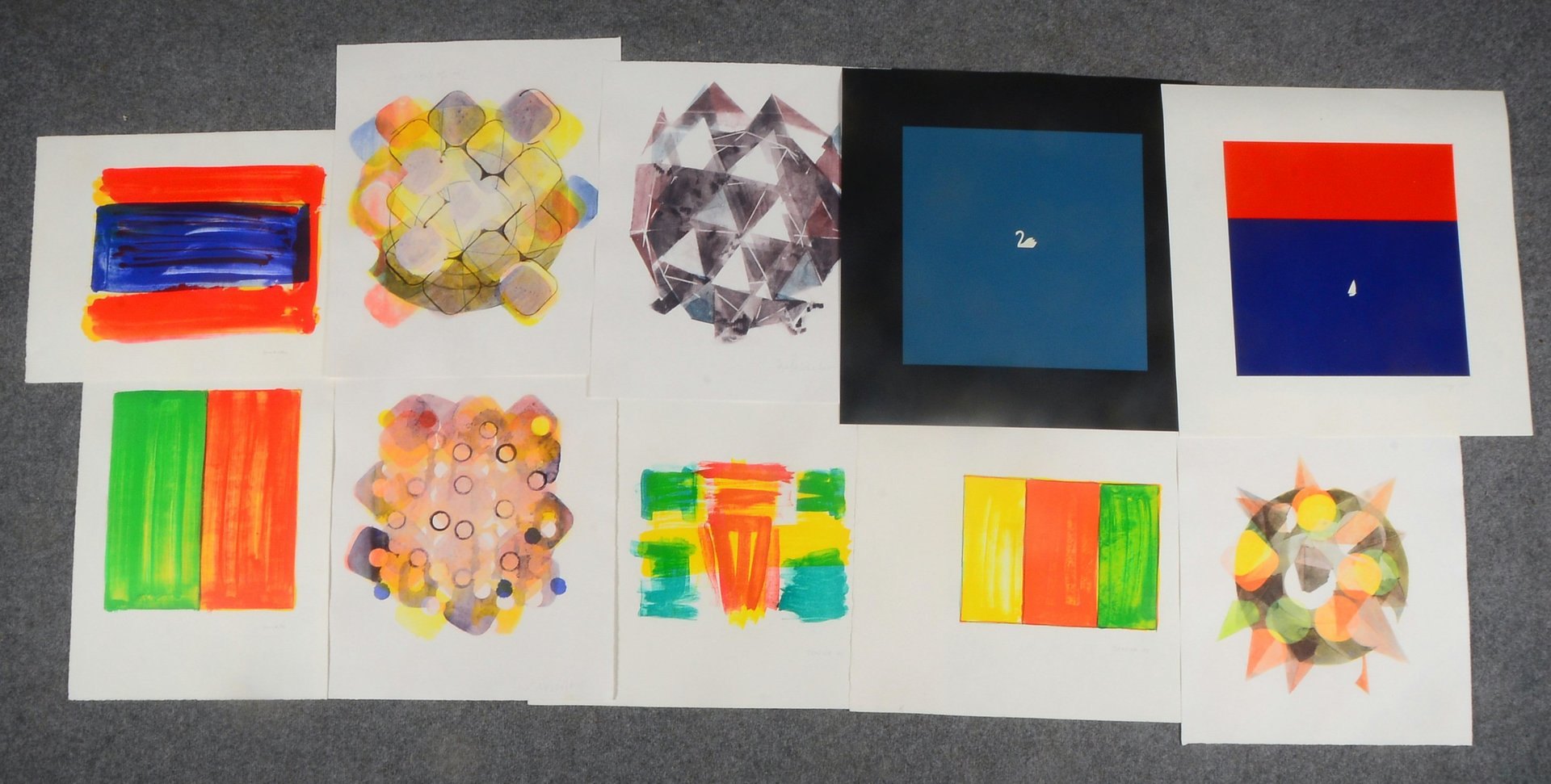 10 Grafiken (aus Griffelkunst-Slg.), Arbeiten auf Papier, versch. Künstler/teils bleisign.