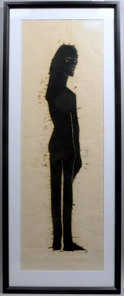 Herrmann, Peter, 'Frau II', Holzschn./Blattgold, monogr./numm., unter PP