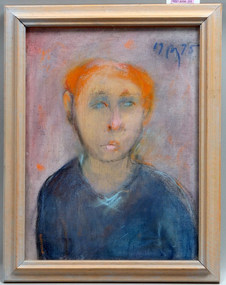 Mühlenhaupt, Kurt, 'Herrenportrait', Mischtechn./Lw, sign./dat, '1995', hinter Glas