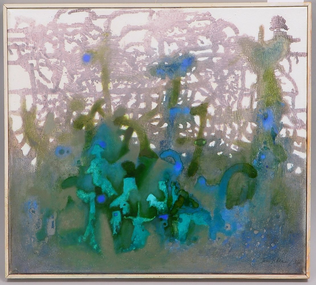 Petersen, Jens, 'Ein kleines Stück Tao', Öl/Lw, verso bet.; Rahmenmaße 41,5 x 46 cm