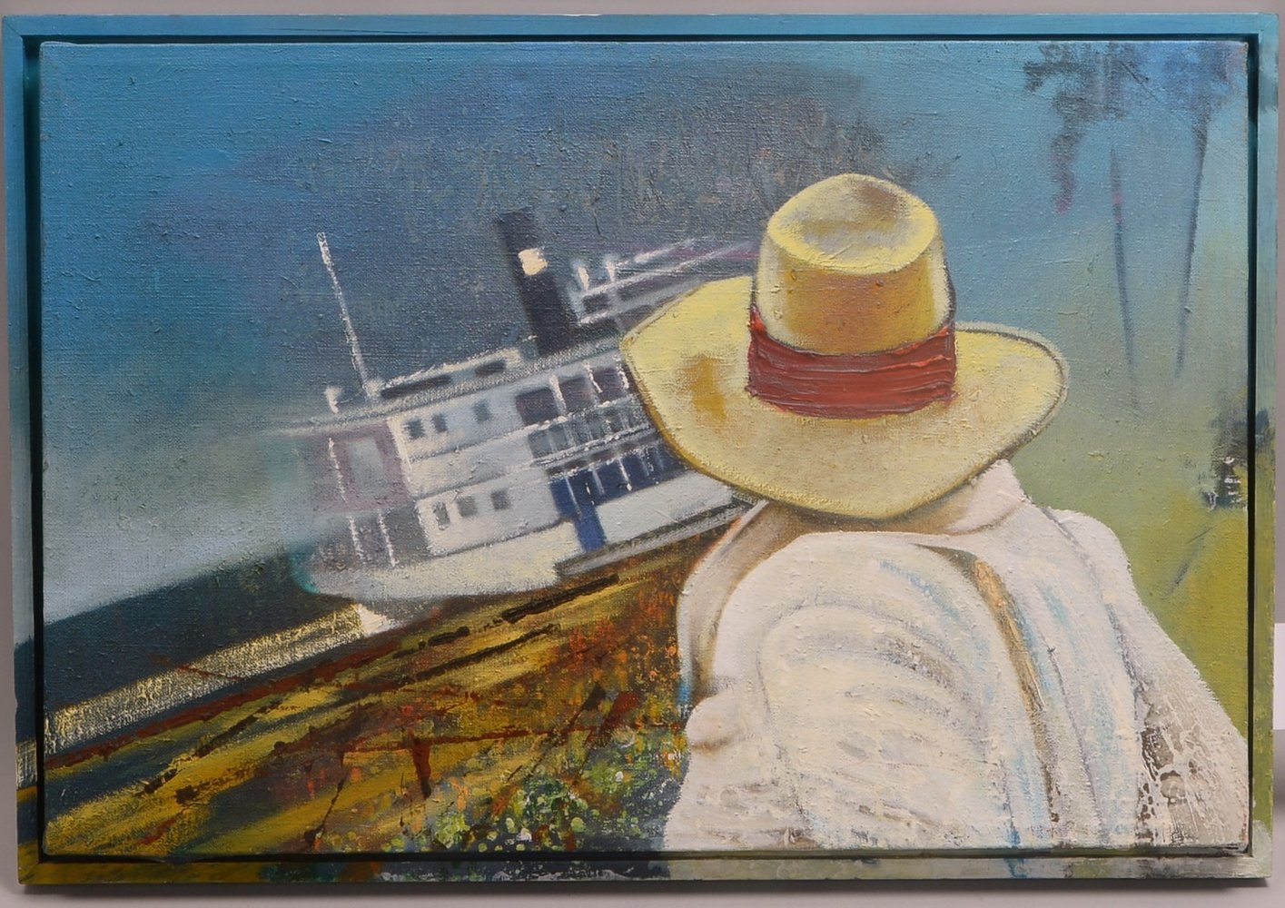 Mönster, Jub, 'Fitzgeraldo IX.', Öl/Leinen, verso sign./dat. '1993' und bet.; Maße 44 x 64 cm