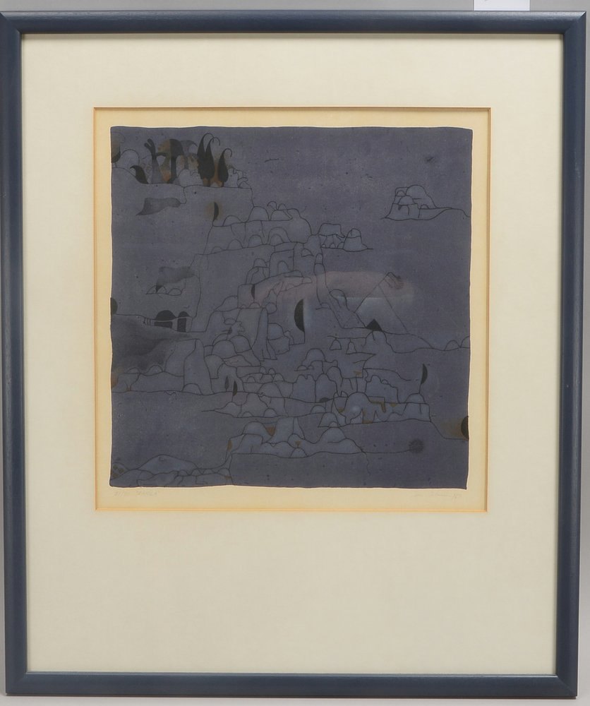 Petersen, Jens, 'Kahla', Farblithografie, Aufl. '21/30', bleisign./dat., unter PP hinter Glas