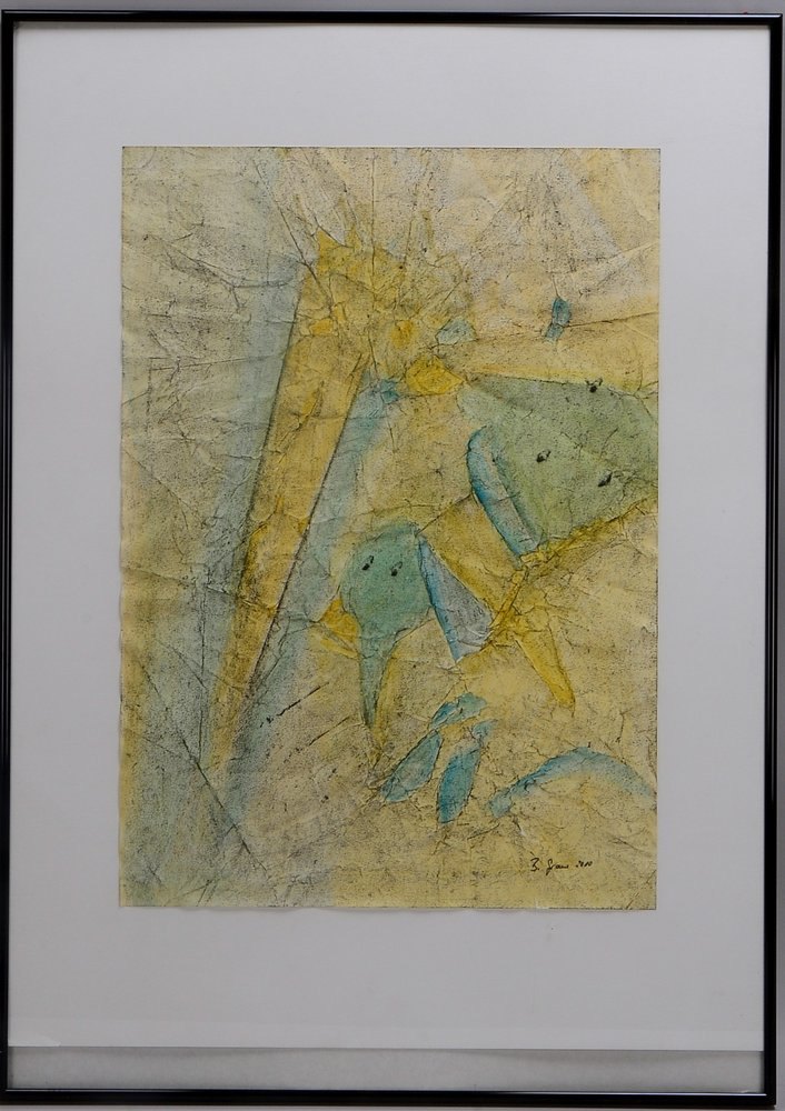Graue, B., 'Abstrakt', Mischtechnik, unten re. sign./dat. '2010'; Rahmenmaße 84 x 60 cm