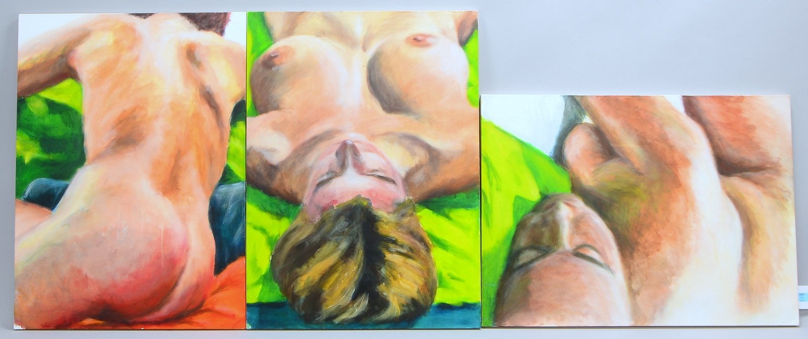 Reinecke, Nikolaus, 3 Akte ('Imke', 'Ludmilla' und 'Toni'), Acryl/Lw, verso sign./bez.