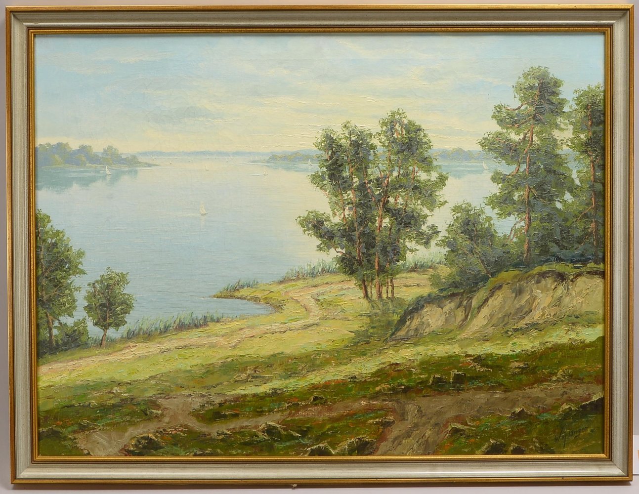 Unger, Wolfgang Heinz, 'Blick auf See', Öl/Lw, unten re. sign.; Bildmaße 60 x 80 cm